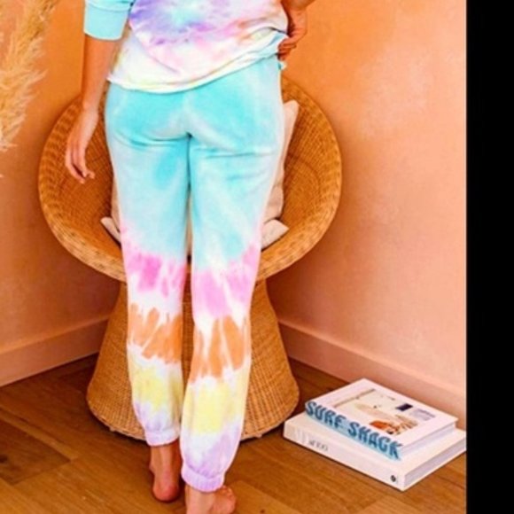 Oceanside Rainbow Tie Dye Sweatpants - Picture 7 of 7